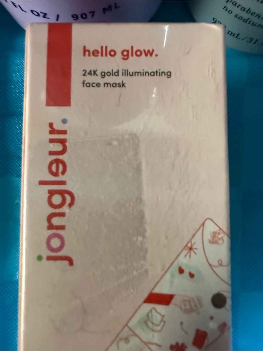 hello glow 24K Gold Illuminating Face Mask - White